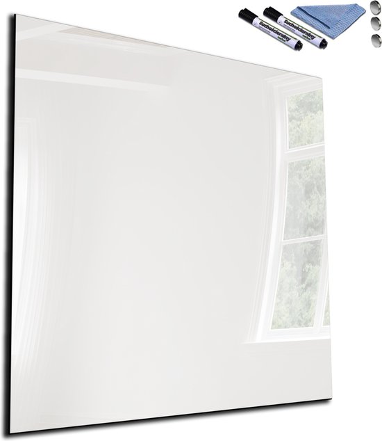 J&J Worldwide Glas-Whiteboard 1,8 X 9,5 M – Magnetisch, Rahmenlos | Inkl. Marker, Magnete, Radierer & Ablage | Für Büro, Homeoffice, Schule