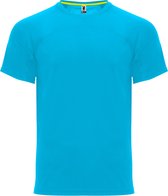 Turquoise sportshirt unisex 'Monaco' merk Roly maat S