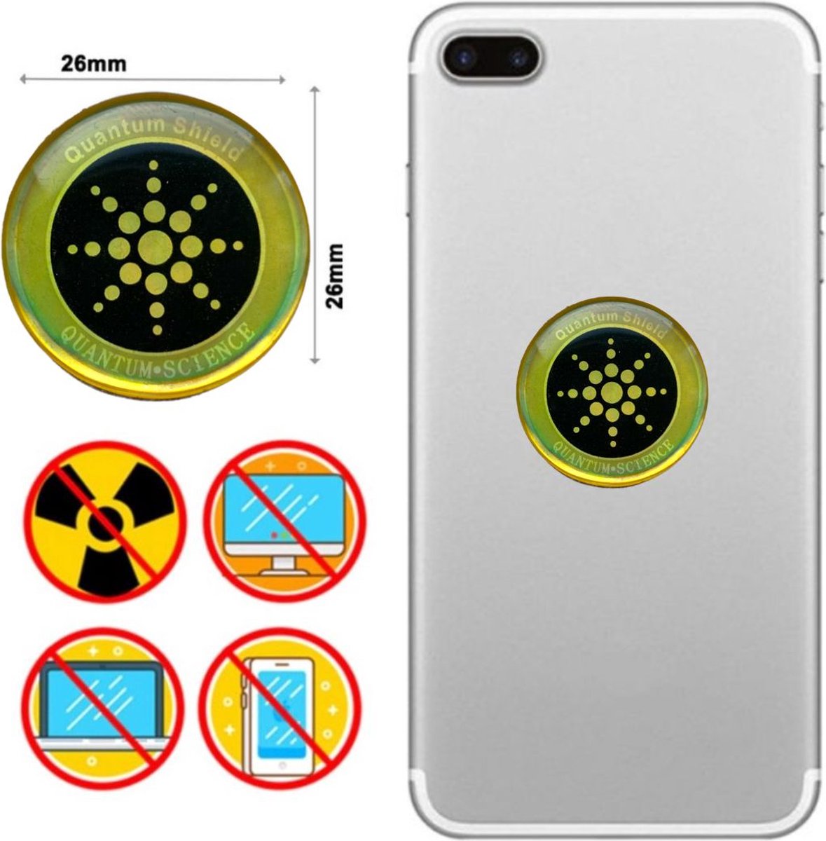 Quantum Shield Anti Straling Sticker - Bescherming tegen 5G ...