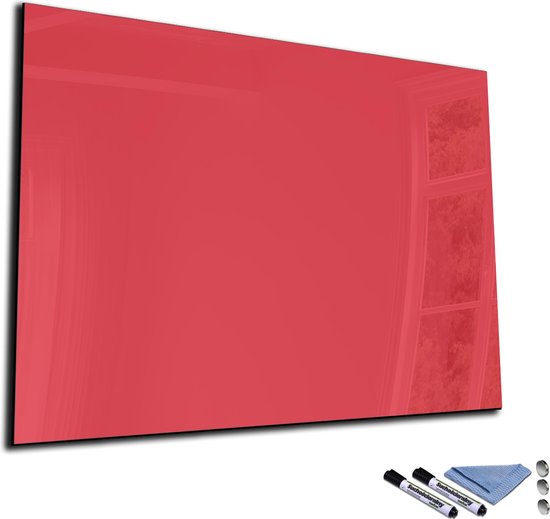 J&J Worldwide Glas-Whiteboard 1,8 X 9,5 M – Magnetisch, Rahmenlos | Inkl. Marker, Magnete, Radierer & Ablage | Für Büro, Homeoffice, Schule