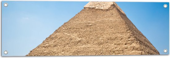 WallClassics - Tuinposter – Piramide in de Woestijn - 90x30 cm Foto op Tuinposter (wanddecoratie voor buiten en binnen)