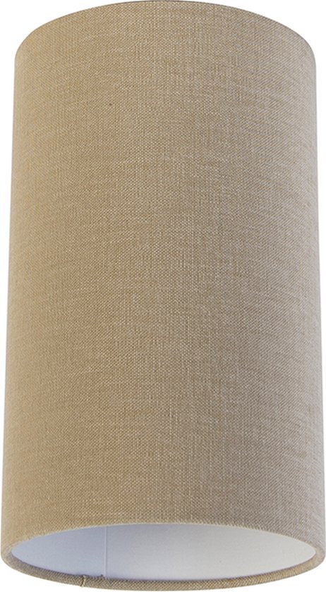 QAZQA cylindre marron clair - Abat-jour - Ø 15 cm - Marron -