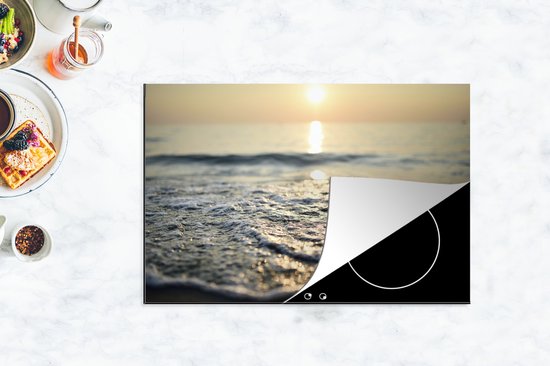 KitchenYeah® Inductie beschermer 77x51 cm - Zee - Zon - Strand - Kookplaataccessoires - Afdekplaat voor kookplaat - Inductiebeschermer - Inductiemat - Inductieplaat mat