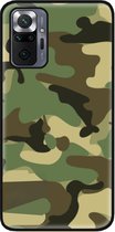 ADEL Siliconen Back Cover Softcase Hoesje Geschikt voor Xiaomi Redmi Note 10 Pro - Camouflage