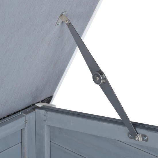 robotmaaier garage - hout - weerbestendig dak - 46 x 108 x 82 cm - buiten van VONROC — afbeelding 5