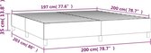 vidaXL - Bedframe - fluweel - zwart - 200x200 - cm