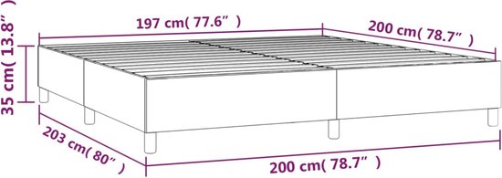 Foto: Vidaxl bedframe zonder matras 200x200 cm fluweel zwart