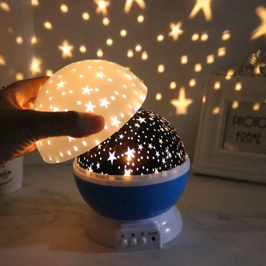 Sterrenhemel Verlichting Kinderkamer - Moon Light Projector - Nachtlampje kind | baby - Nachtlamp- Cadeau kind (Blauw)