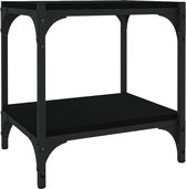 vidaXL-Tv-meubel-40x33x41-cm-bewerkt-hout-en-staal-zwart