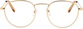 Noci Eyewear Lunettes de lecture SCG018 Goldy +3.00 - Monture métal ronde - Doré