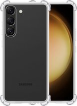 Hoesje Geschikt voor Samsung S23 Hoesje Shockproof Case Siliconen - Hoes Geschikt voor Samsung Galaxy S23 Hoes Cover Siliconen - Transparant