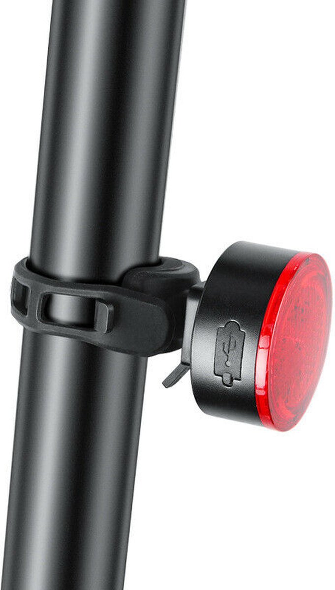 Nixnix - USB oplaadbaar LED achterlicht - 120 Lumen - Fiets - Veiligheid - Fietslamp - 5 modes -