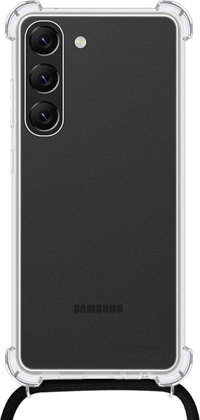 Coque Samsung S23 Siliconen Antichoc avec Cordon Transparente avec Cordon Téléphone - Coque Samsung Galaxy S23 Antichoc avec Cordon