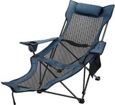 Campingstoel - Ligstoel – Opvouwbaar – Visstoel – Vouwstoel – Strandstoel – Inklapbaar – Lichtgewicht – Outdoor Stoel - 100 KG - Blauw