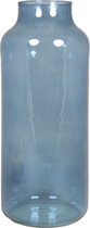 Floran Bloemenvaas - apotheker model - blauw/transparant glas - H35 x D15 cm