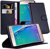 Cadorabo Hoesje geschikt voor Samsung Galaxy Z3 in PHANTOM ZWART - Beschermhoes met magnetische sluiting, standfunctie en kaartvakje Book Case Cover Etui