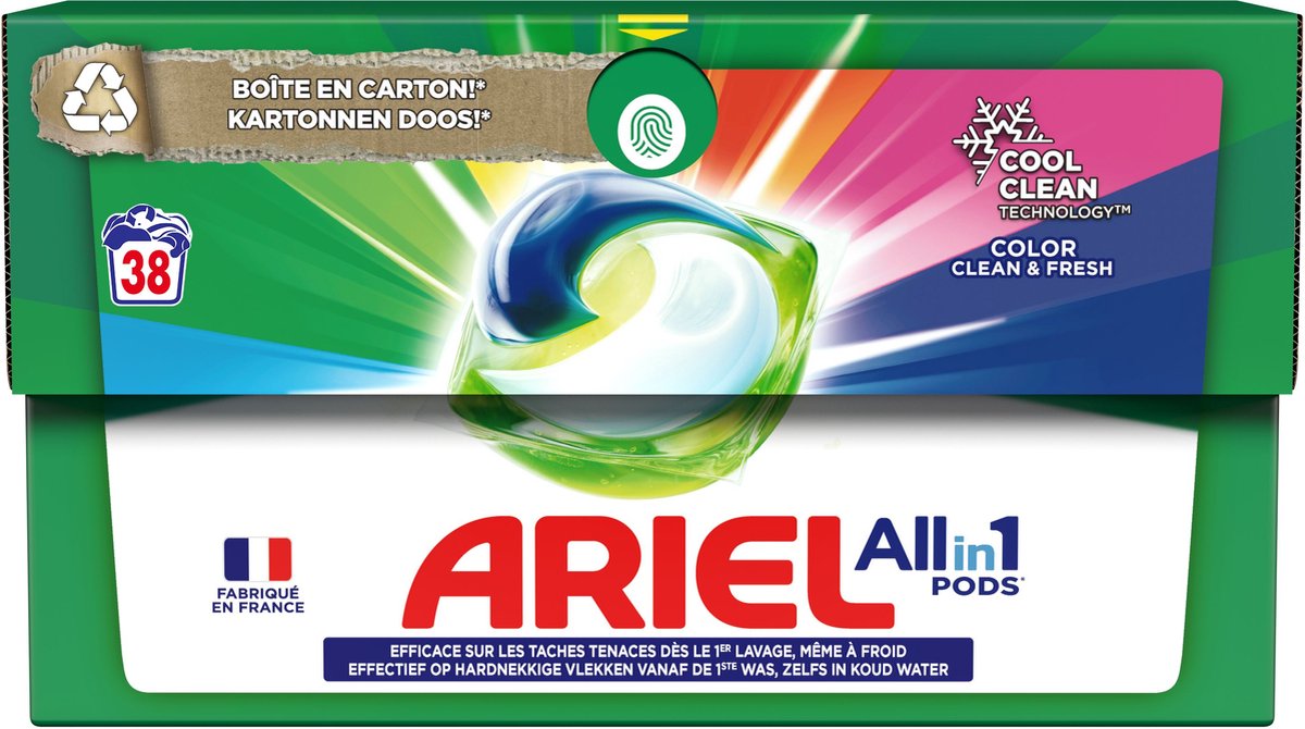 Lessive Liquide Tablettes Ariel All-in-1 PODS 40 Capsules