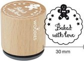 Baked with love Rubber Stamp (WE7001) (DISCONTINUED)