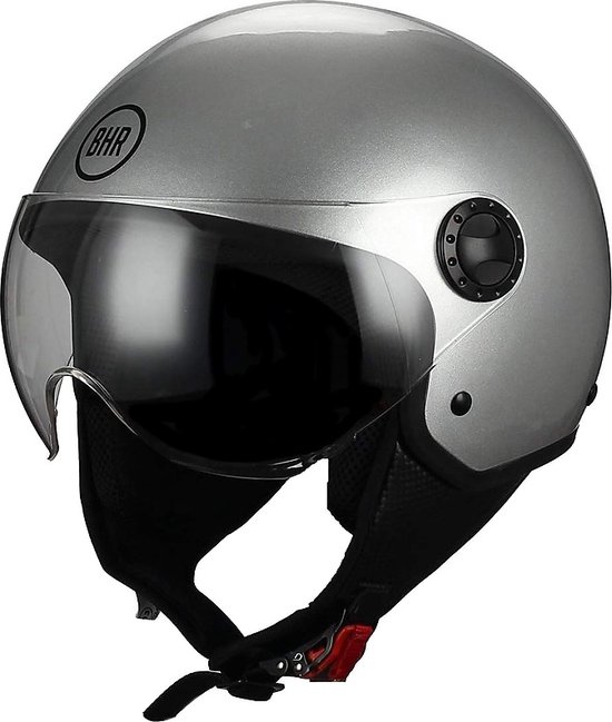 BHR 801 vespa helm met vizier | zilver | maat S