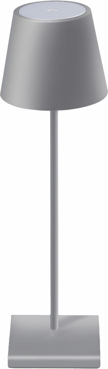 V-tac VT-7703 Tafellamp - 3000K - Dimbaar via touch - Oplaadbaar - Zilver/Grijs