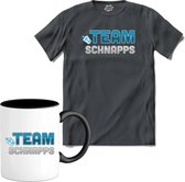 Team Schnapps | Grappige apres ski dank shirt | Wintersport kleding - T-Shirt met mok - Unisex - Mouse Grey - Maat 3XL