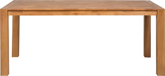 Beliani NATURA - Eettafel - Lichte houtkleur - Eikenhout