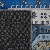 PARVAKADLI - Laagpolig vloerkleed - Blauw - 80 x 240 cm - Polyester