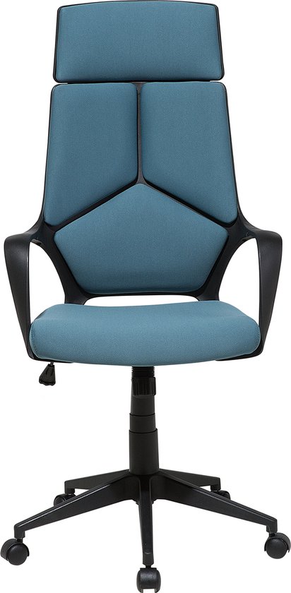 Beliani DELIGHT - Chaise de bureau - Blauw - Polyester | bol