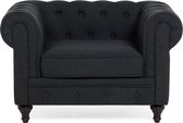 CHESTERFIELD - Chesterfield fauteuil - Grafietgrijs - Polyester