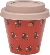 Quy Cup - Gobelet de voyage écologique 90 ml - Tasse à expresso « Alvin » avec couvercle en Siliconen rose