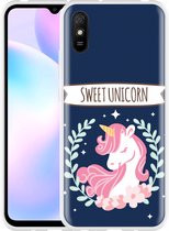 Xiaomi Redmi 9A Hoesje Sweet Unicorn - Designed by Cazy