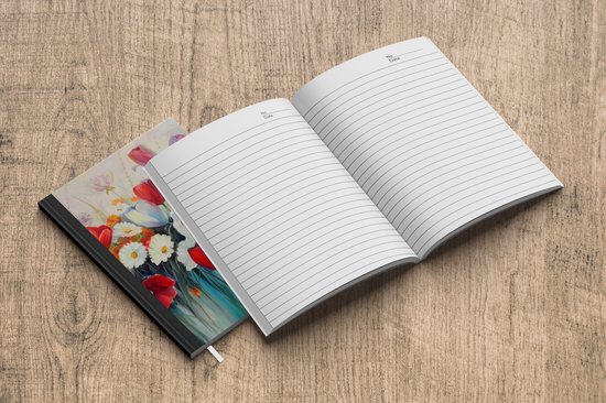 Carnet - Cahier d'écriture - Peinture - Peinture à l'huile - Fleurs - Carnet - Format A5 - Bloc-notes