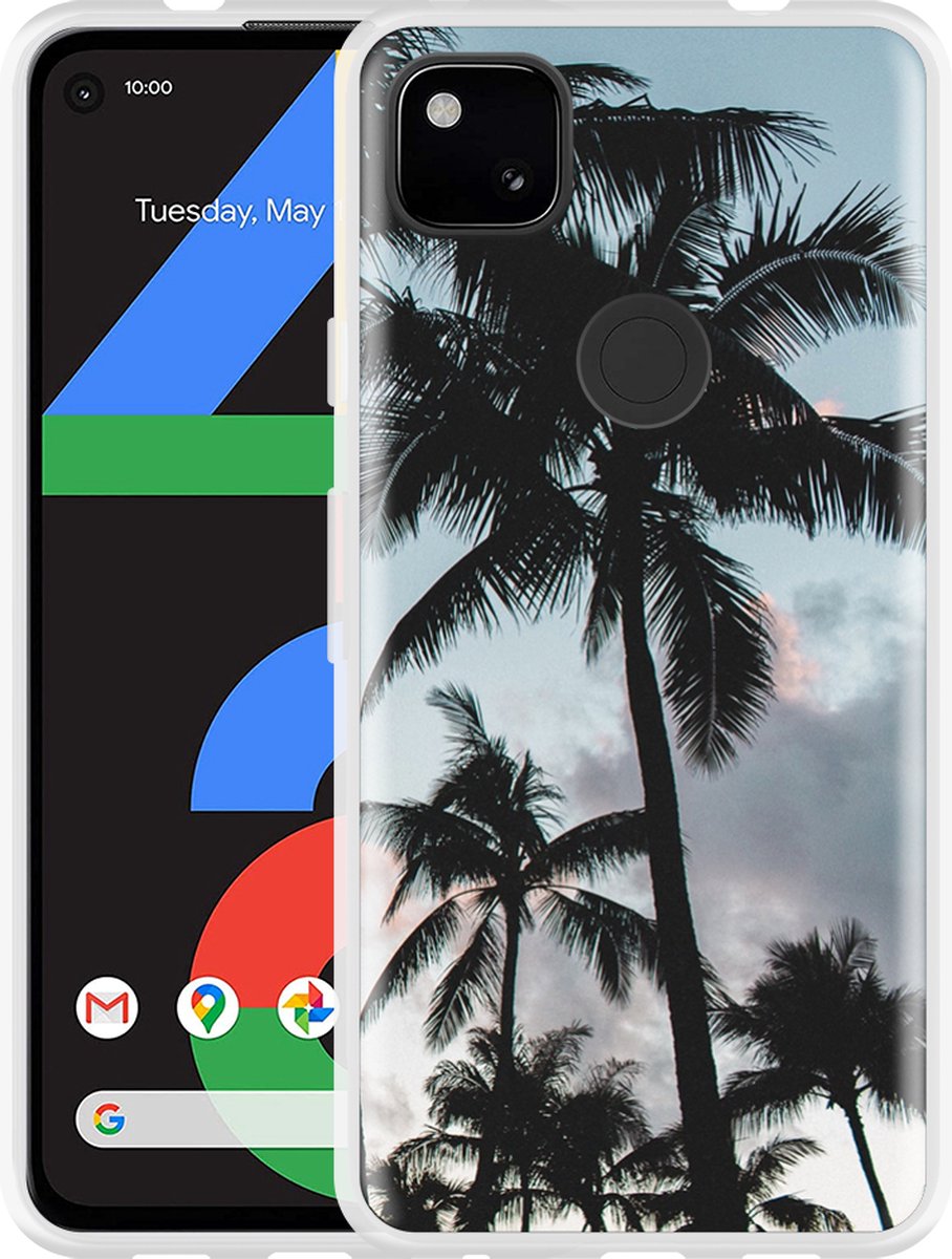 Google Pixel 4a Hoesje Palmtrees - Designed by Cazy