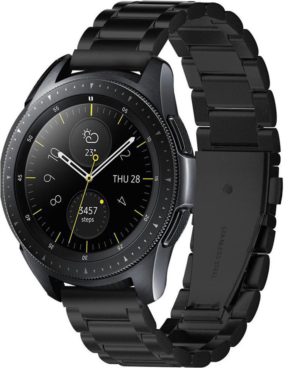 Spigen Modern Fit Steel Watch band voor de Samsung Galaxy Watch 42 mm - Zwart