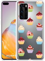 Huawei P40 Hoesje Cupcakes Designed by Cazy