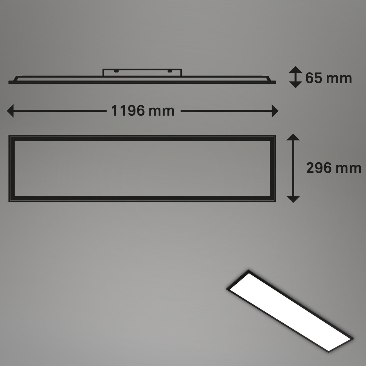 TELEFUNKEN Panneau LED, mémoire, télécommande, RVB, minuterie,  rétroéclairage, noir