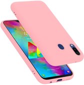 Cadorabo Hoesje geschikt voor Samsung Galaxy M20 in LIQUID ROZE - Beschermhoes gemaakt van flexibel TPU silicone Case Cover