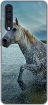 Geschikt voor Samsung Galaxy A50 hoesje - Paard - Water - Druppel - Siliconen Telefoonhoesje