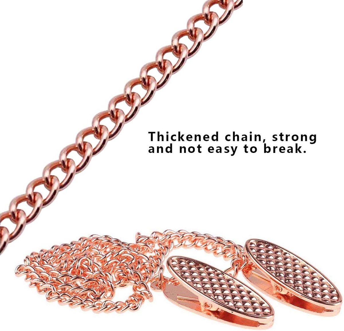 6 Stuks Servetklemmen Servethouder Metalen Ketting Servetklemmen Handdoekschort Slabbetjes Bevestigingsclips Met Ketting