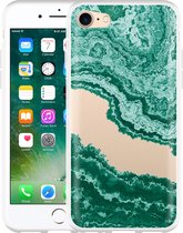 iPhone 7 Hoesje Turquoise Marble Art - Designed by Cazy