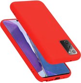 Cadorabo Hoesje geschikt voor Samsung Galaxy NOTE 20 in LIQUID ROOD - Beschermhoes gemaakt van flexibel TPU silicone Case Cover