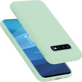 Cadorabo Hoesje geschikt voor Samsung Galaxy S10 PLUS in LIQUID LICHT GROEN - Beschermhoes gemaakt van flexibel TPU silicone Case Cover