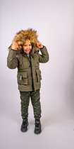 kinderjas - jongens jas -zwart - Stijlvol en praktisch: de must-have kinderjassen voor jongens kinderkleding donker groen- Khaki kleur - winter jas - kinderkleding - 14 jaar