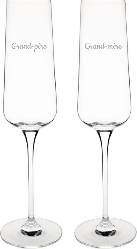 Champagneglas gegraveerd - 27cl - Grand-père & Grand-mère