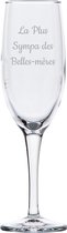 Champagneglas gegraveerd - 16,5cl - La Plus Sympa des Belles-mères