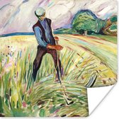 Poster The Haymaker - Edvard Munch - 100x100 cm XXL