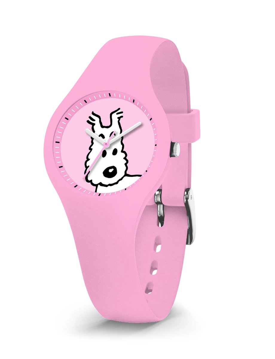 Snowy Pink Horloge XS - Tintin Watch - Dames of Kinderen - Sports Skin