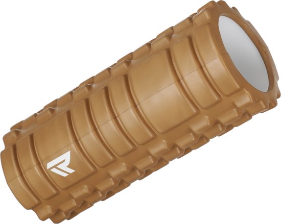 Rockerz Deluxe Foam Roller - Triggerpoint Massage - Fitness Roller - Afmeting: 33cm - Kleur: Caramel