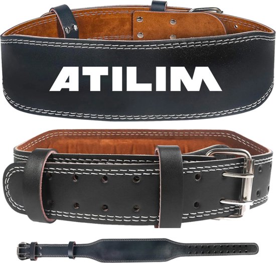 Ceinture D'haltérophilie RDX En Cuir - Taille XL (tour De Taille 33-38 Pouces), Boucle Double Piton