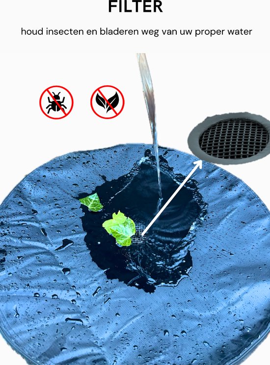 Practo Garden - Baril de pluie pliable - 350 litres - Robinet inclus - Evacuation de l'eau avec raccord de tuyau